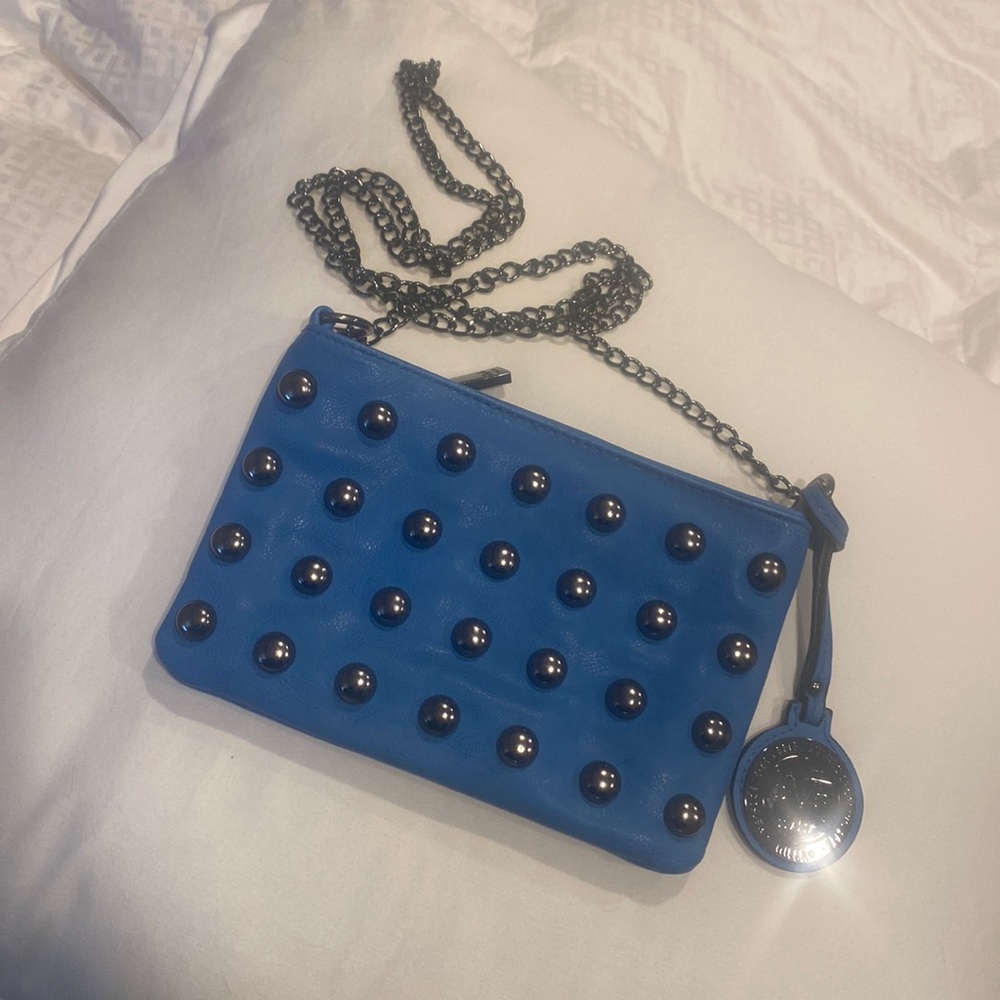 Crossbody Studded Blue Bag - Picture 1 of 5